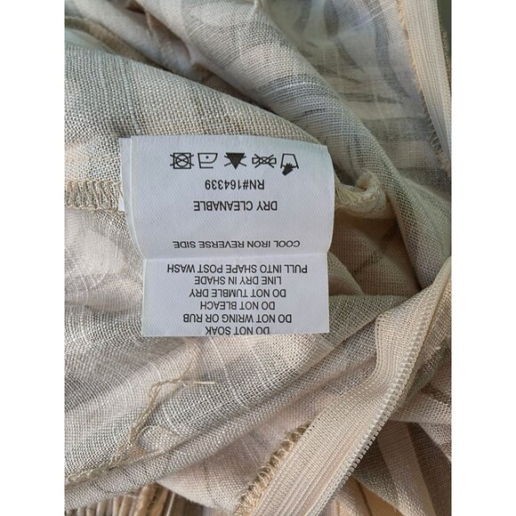 Petal & Pup Linen Blnd Wide Leg Jumpsuit Women Sz 2 Tie Front Floral Adjust Strp - Picture 11 of 12